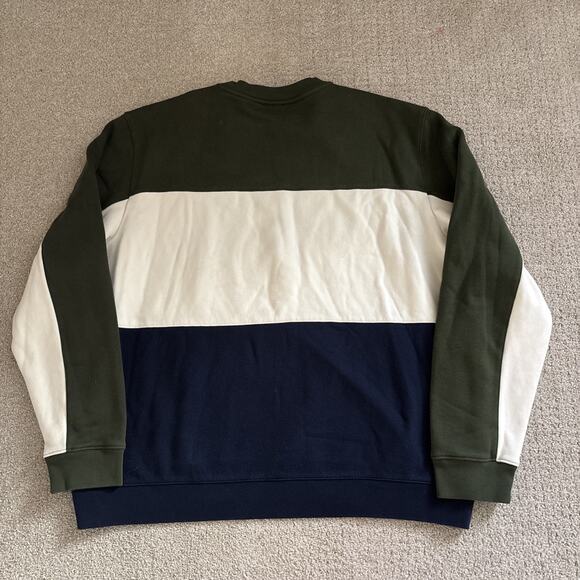Lacoste Long Sleeve Brushed Pique Fleece Colorblock Sweater Sweatshirt Sz 3XL - Picture 10 of 10